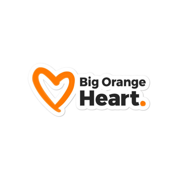 Big Orange Heart stickers - Image 3