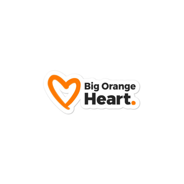 Big Orange Heart stickers - Image 2